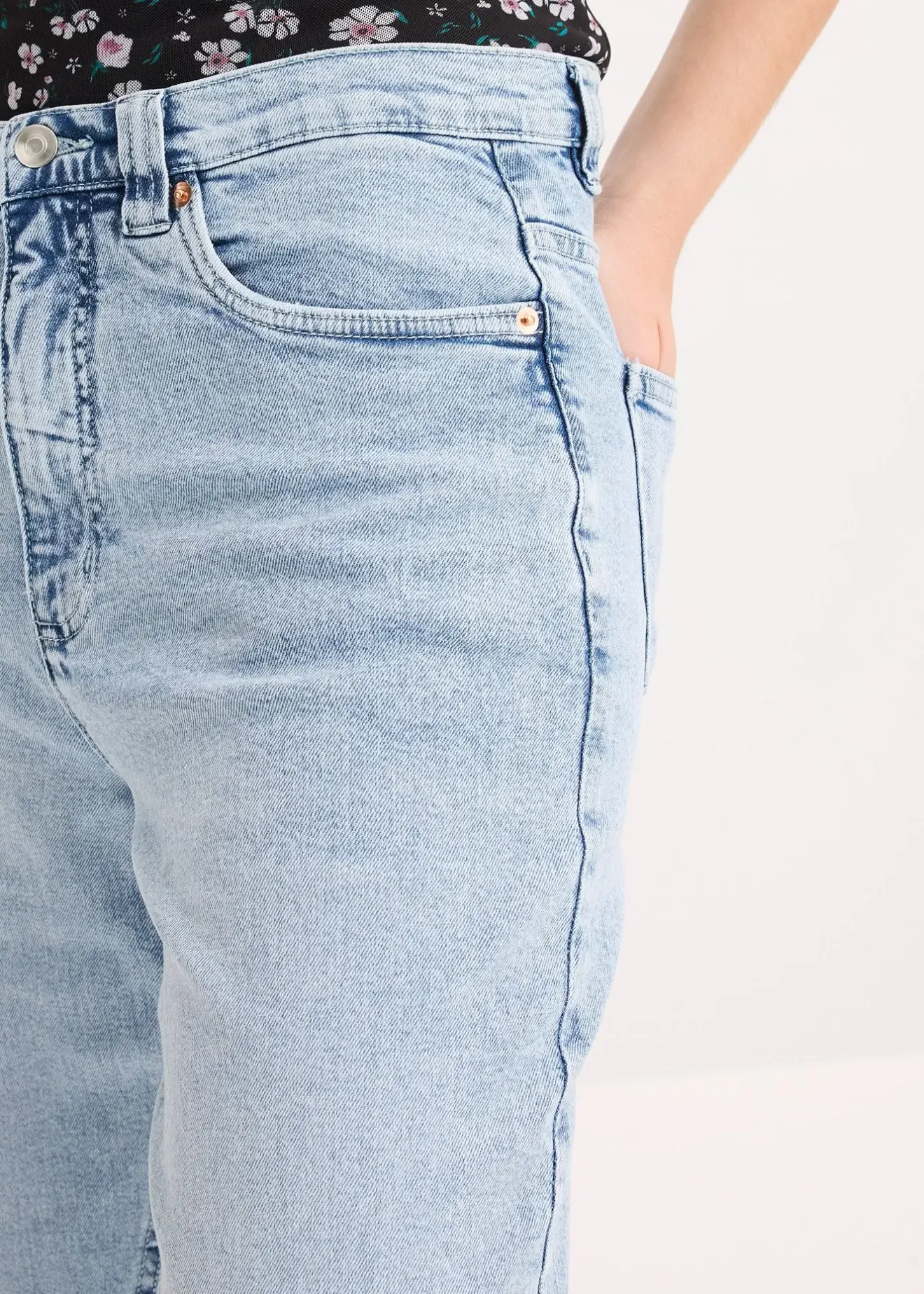 bonprix Jean large taille haute, peu extensible|Femme Jeans