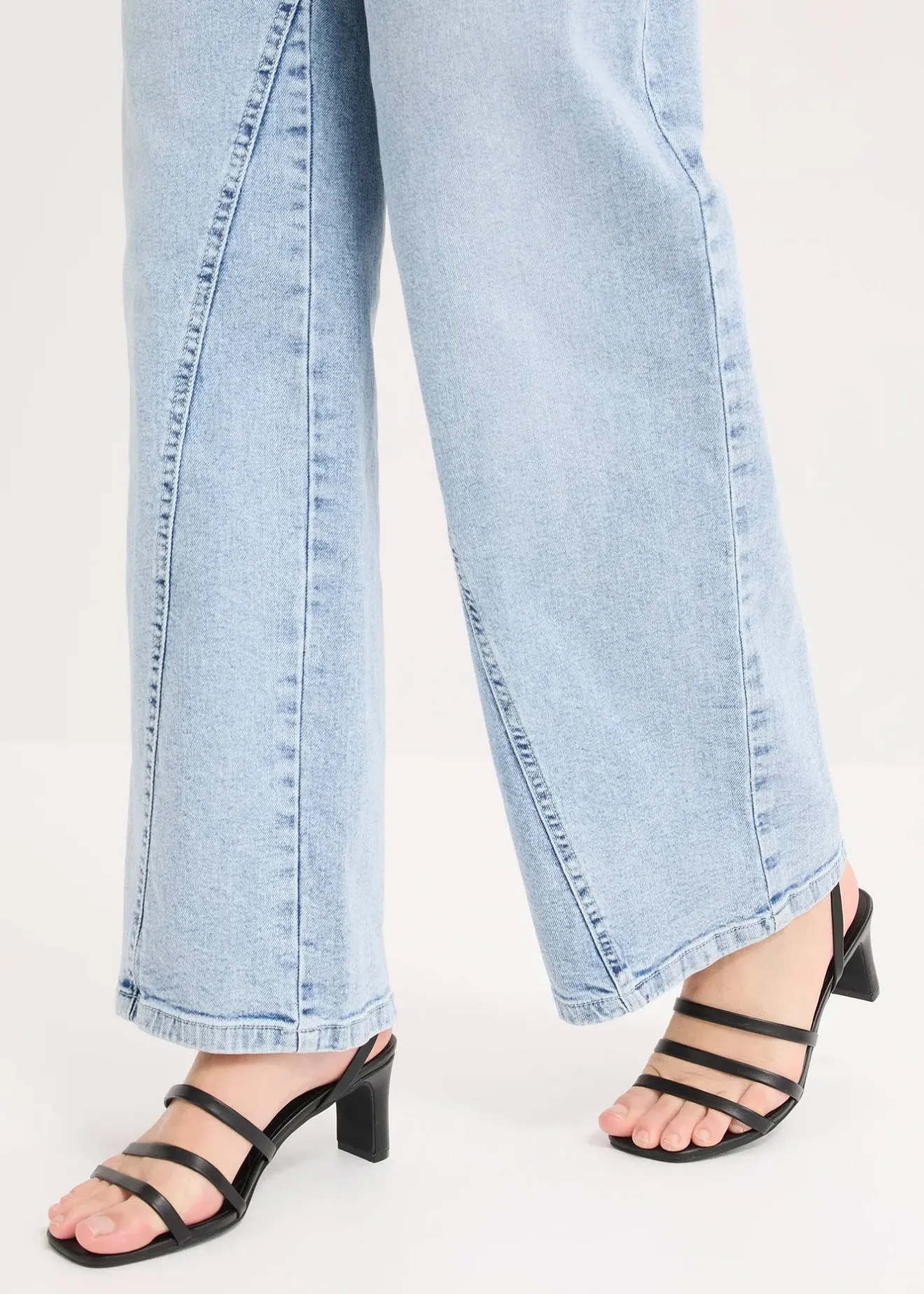 bonprix Jean large taille haute, peu extensible|Femme Jeans