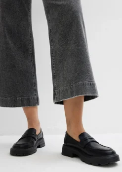 bonprix Jean large, taille haute, raccourci|Femme Jeans