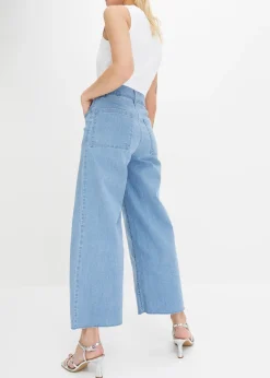bonprix Jean large, taille haute, raccourci|Femme Jeans