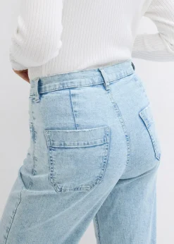 bonprix Jean large, taille haute, raccourci|Femme Jeans