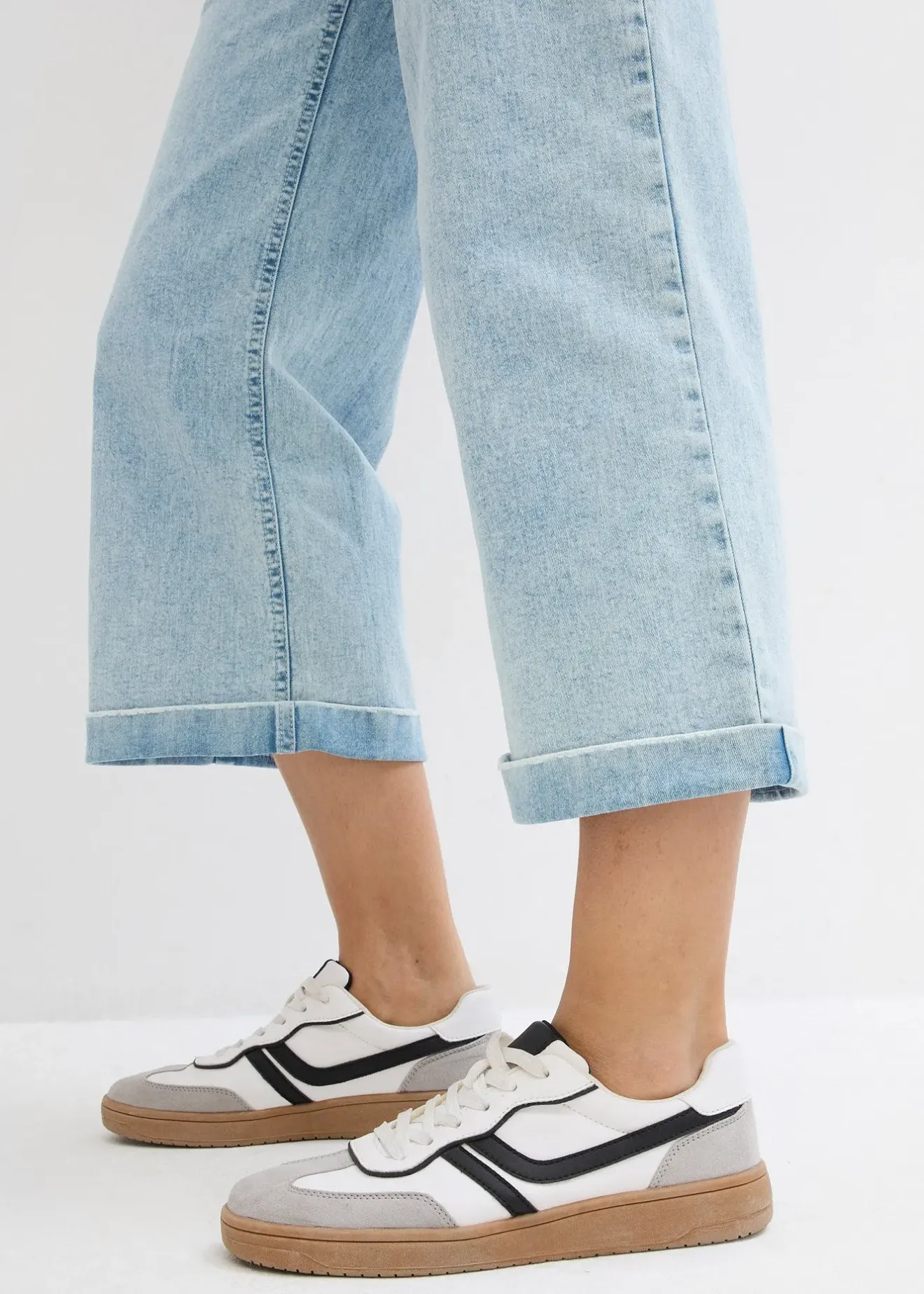 bonprix Jean large, taille haute, raccourci|Femme Jeans