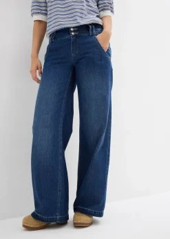 bonprix Jean large taille haute, toile ultra-douce|Femme Jeans