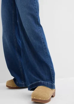 bonprix Jean large taille haute, toile ultra-douce|Femme Jeans
