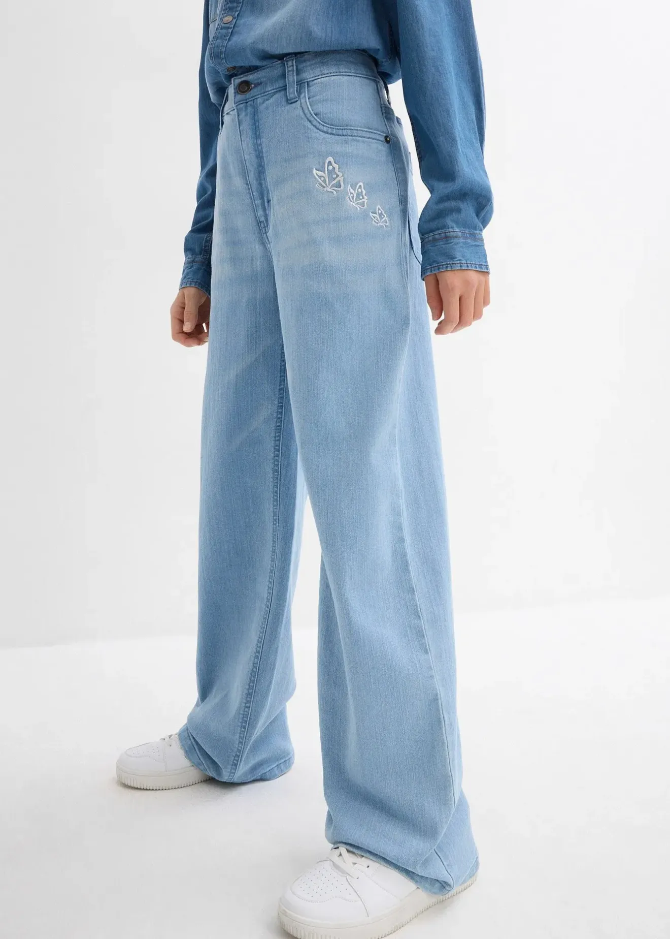 bonprix Jean large taille mi-haute|Enfant Vêtements Enfant|Filles 9-16 Ans·Jeans