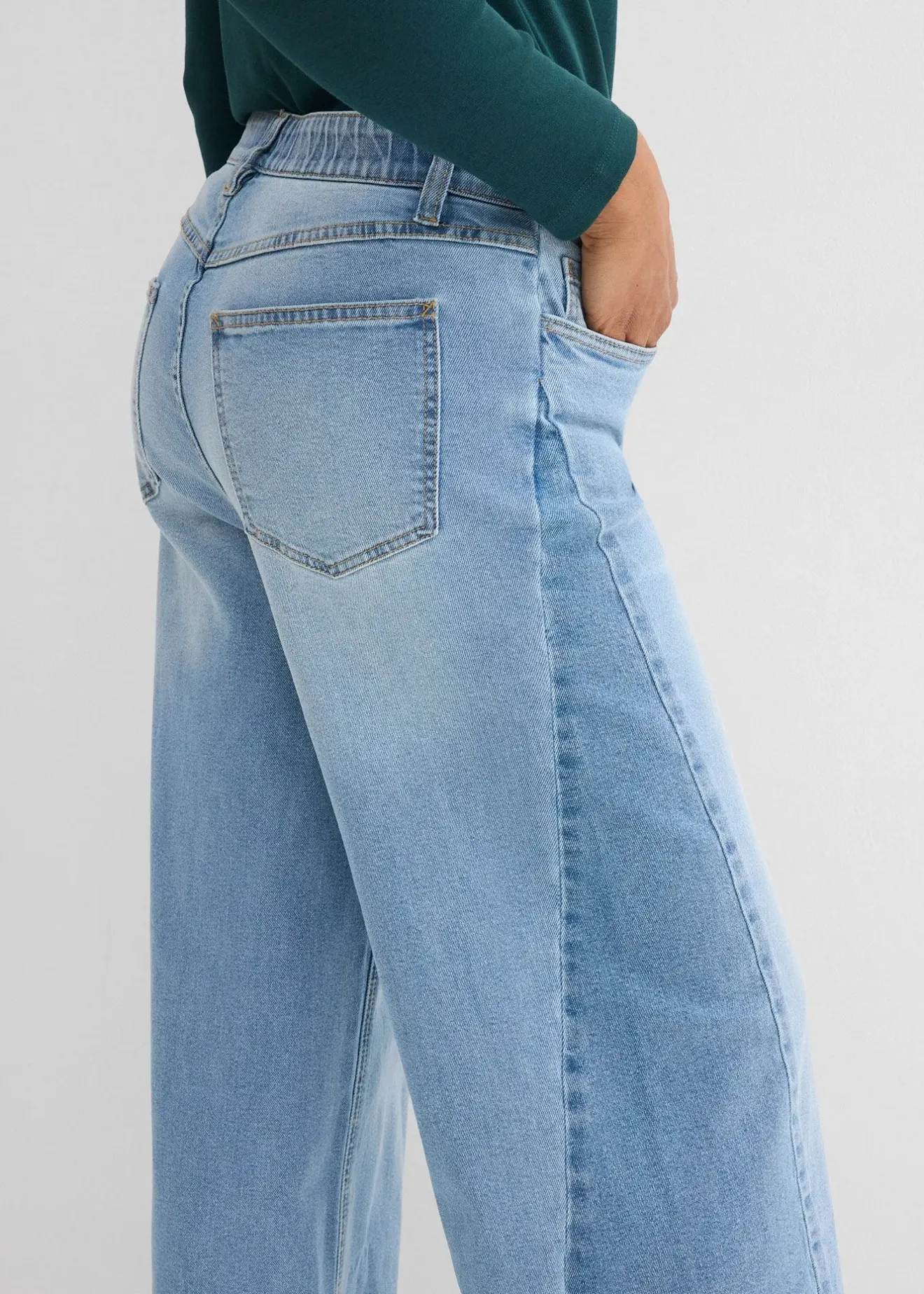 bonprix Jean large taille mi-haute|Femme Jeans|Tailles Petite