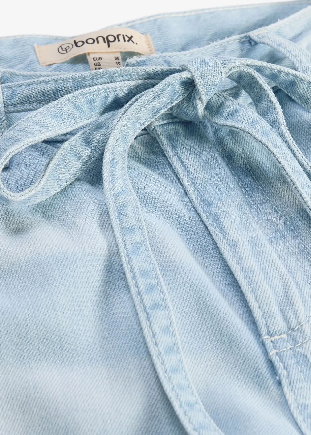 bonprix Jean large taille mi-haute avec ceinture|Femme Jeans|Tailles Petite