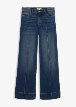 bonprix Jean large taille mi-haute, long|Femme Tailles Petite