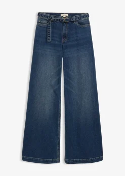 bonprix Jean large taille mi-haute, long|Femme Tailles Petite|Jeans