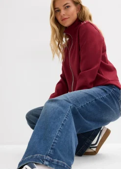 bonprix Jean large taille mi-haute, long|Femme Tailles Petite|Jeans