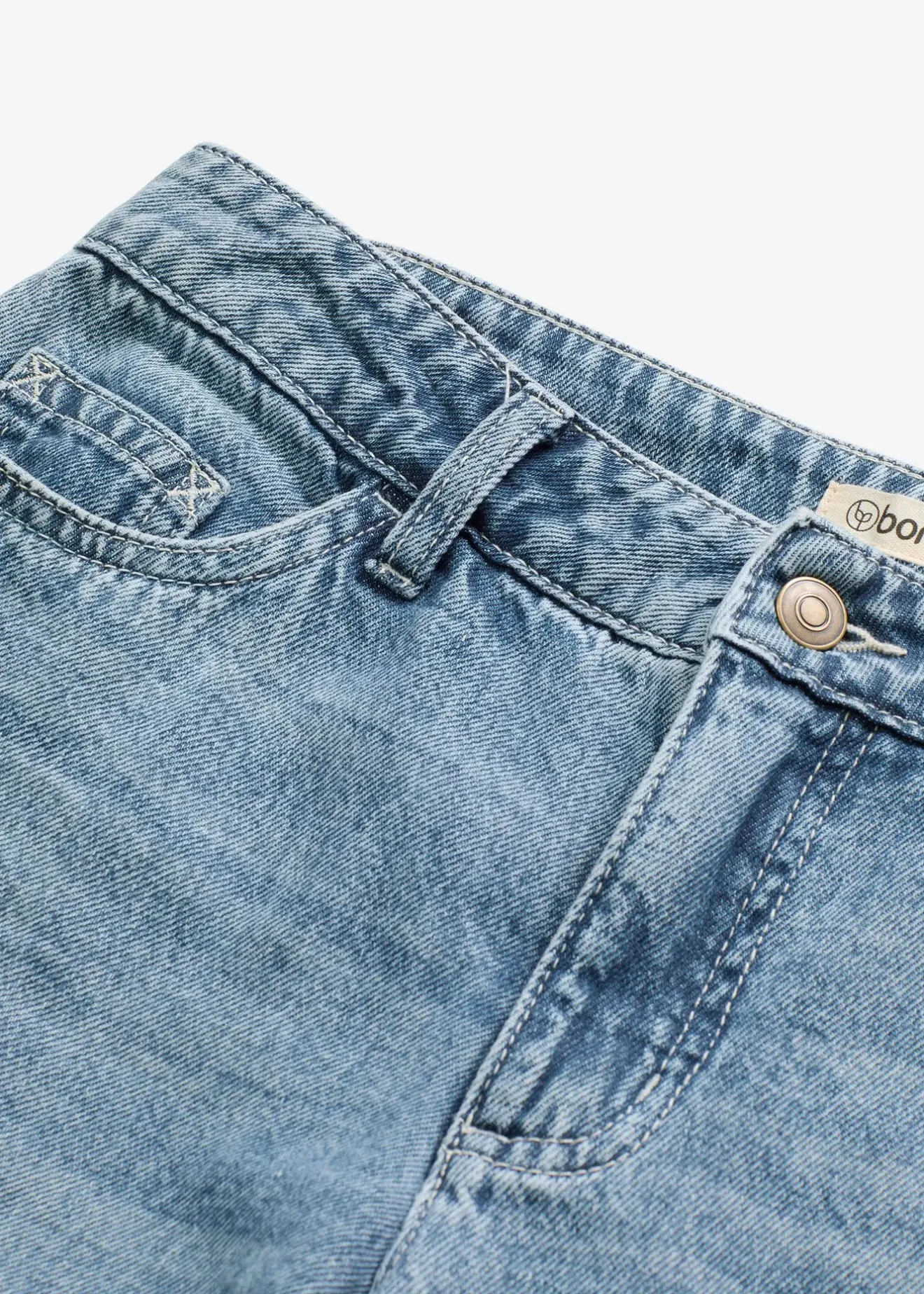 Femme bonprix Jeans|Jean large taille mi-haute, longueur sol, peu extensible