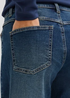 Femme bonprix Jeans|Jean large taille mi-haute, long