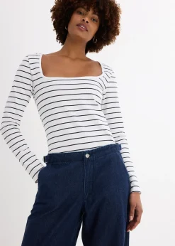 Femme bonprix Jeans|Jean large taille mi-haute