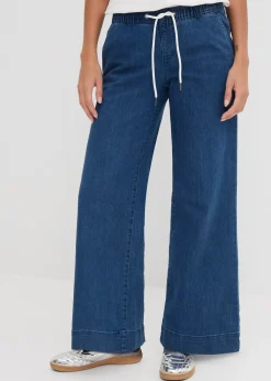 Femme bonprix Jeans|Jean large taille mi-haute, extensible