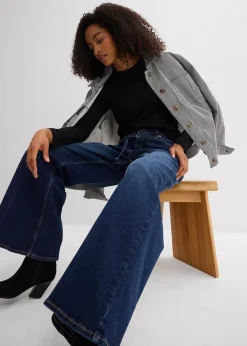 Femme bonprix Tailles Petite|Jean large taille mi-haute