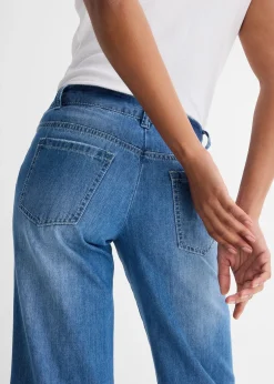 bonprix Jean large taille mi-haute|Femme Tailles Petite|Jeans