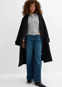 bonprix Jean large, taille mi-haute, avec strass|Femme Tailles Petite