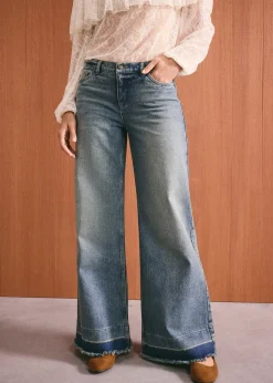 Femme bonprix Jeans|Jean large taille mi-haute