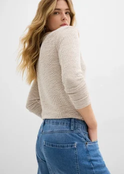 Femme bonprix Jeans|Jean large taille mi-haute