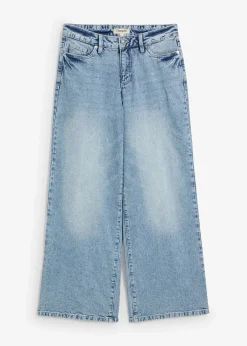 Femme bonprix Jeans|Tailles Petite|Jean large, taille mi-haute, peu extensible, longueur sol