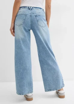 Femme bonprix Jeans|Tailles Petite|Jean large, taille mi-haute, peu extensible, longueur sol