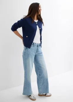 Femme bonprix Jeans|Tailles Petite|Jean large, taille mi-haute, peu extensible, longueur sol