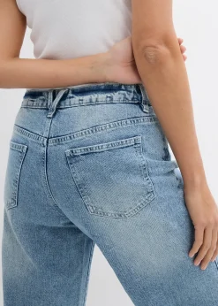 Femme bonprix Jeans|Tailles Petite|Jean large, taille mi-haute, peu extensible, longueur sol