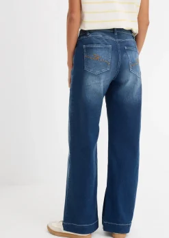 bonprix Jean large taille mi-haute élastiquée|Femme Jeans