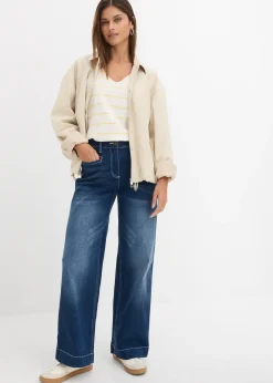 bonprix Jean large taille mi-haute élastiquée|Femme Jeans