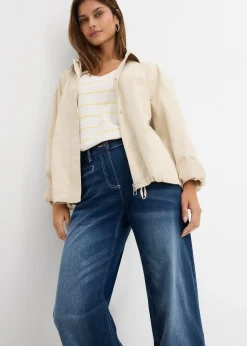 bonprix Jean large taille mi-haute élastiquée|Femme Jeans