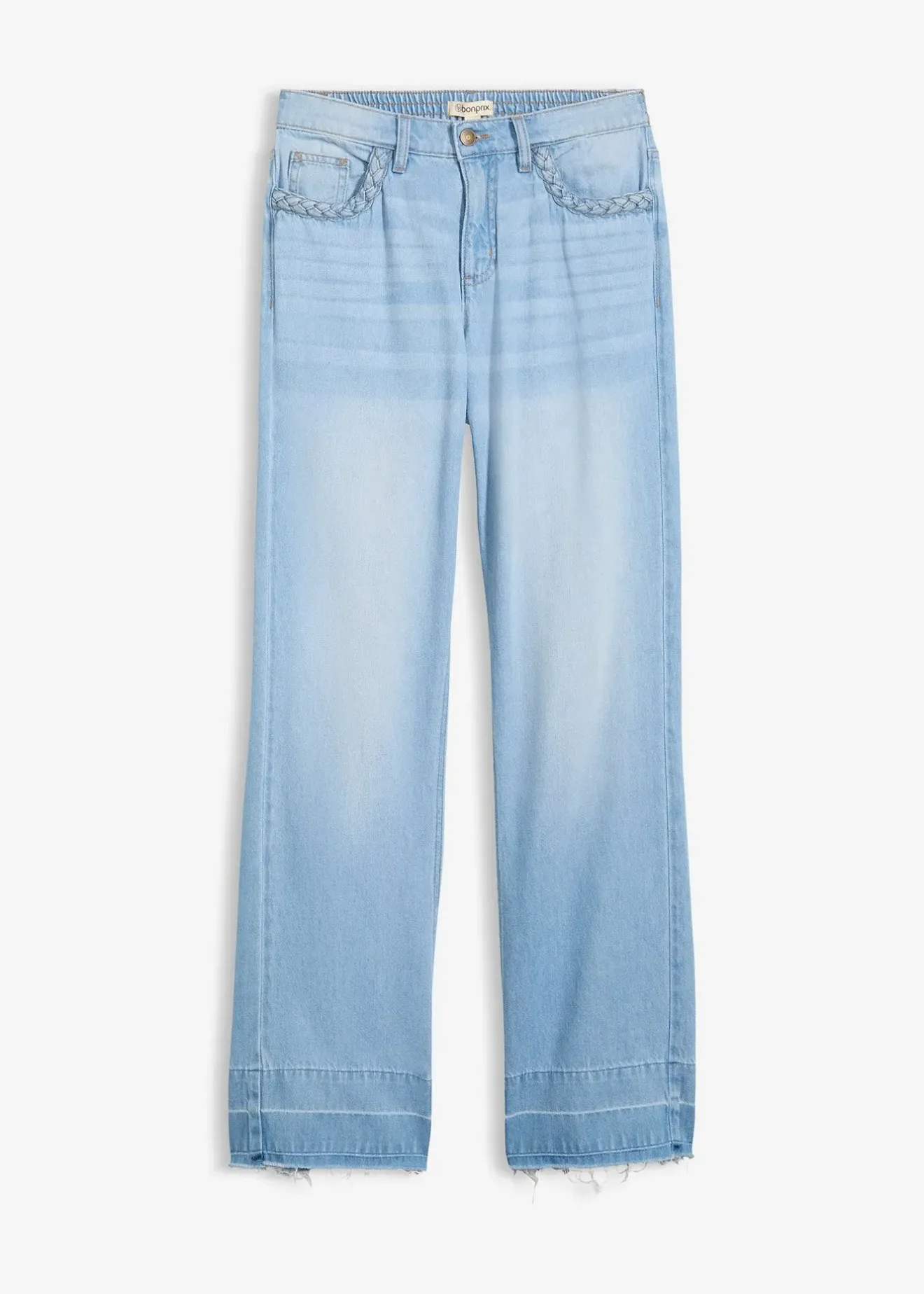 Femme bonprix Jeans|Jean large taille mi-haute, 100% coton