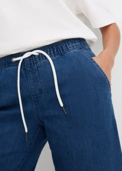 bonprix Jean large taille mi-haute, extensible|Femme Tailles Petite