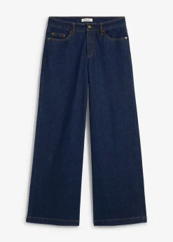 Femme bonprix Jeans|Jean large taille mi-haute, longueur sol
