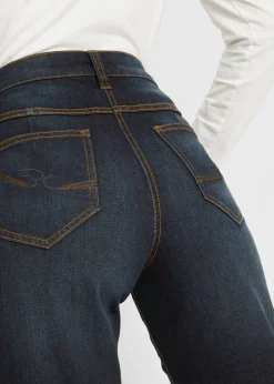 Femme bonprix Jeans|Jean large taille mi-haute élastiquée