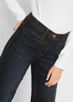 Femme bonprix Jeans|Jean large taille mi-haute élastiquée