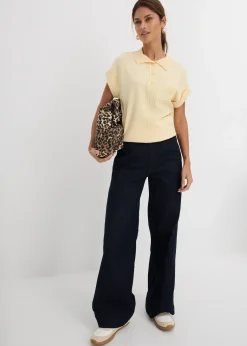 bonprix Jean large taille mi-haute, extensible|Femme Jeans