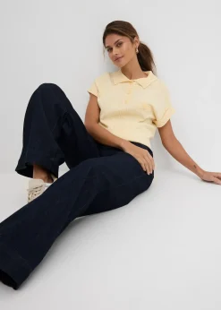 bonprix Jean large taille mi-haute, extensible|Femme Jeans