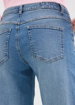 Femme bonprix Tailles Petite|Jean large taille mi-haute, long