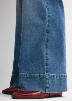 Femme bonprix Tailles Petite|Jean large taille mi-haute, long