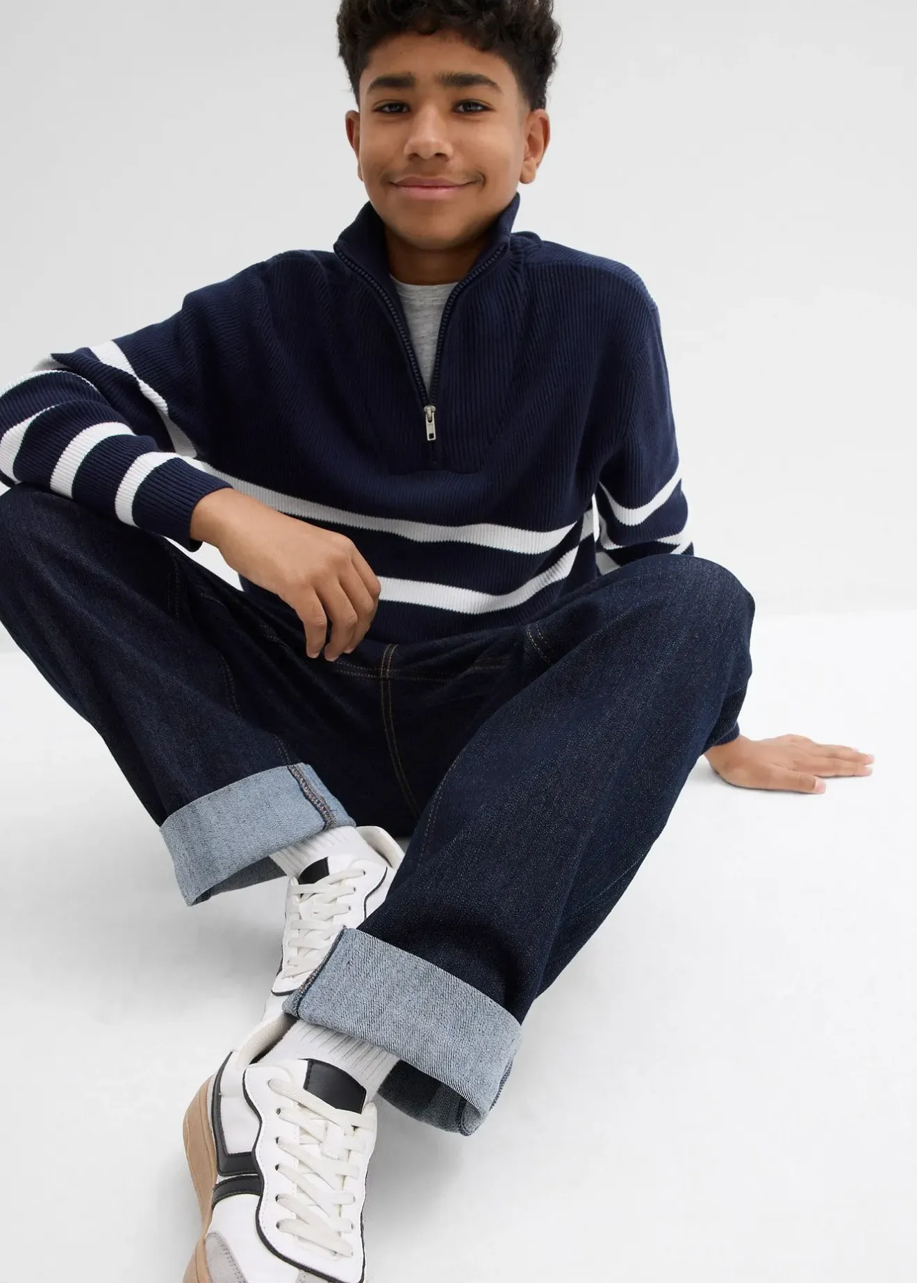 bonprix Jean loose à taille réglable, droit|Enfant Vêtements Enfant|Garçons 9-16 Ans·Jeans