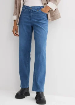 bonprix Jean loose taille mi-haute, coupe droite|Femme Jeans