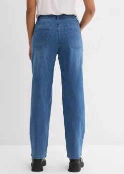 bonprix Jean loose taille mi-haute, coupe droite|Femme Jeans