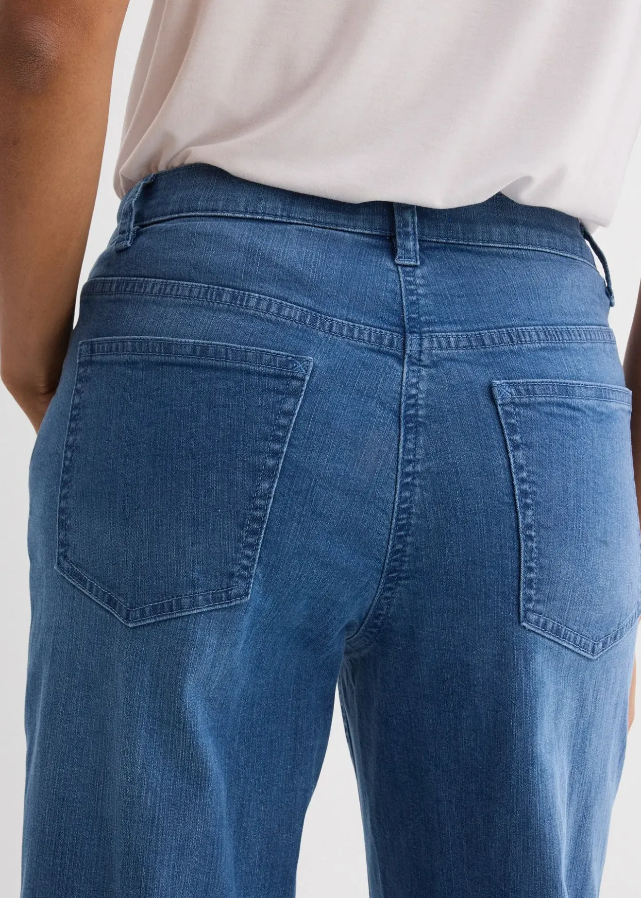 bonprix Jean loose taille mi-haute, coupe droite|Femme Jeans