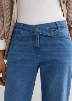 bonprix Jean loose taille mi-haute, coupe droite|Femme Jeans