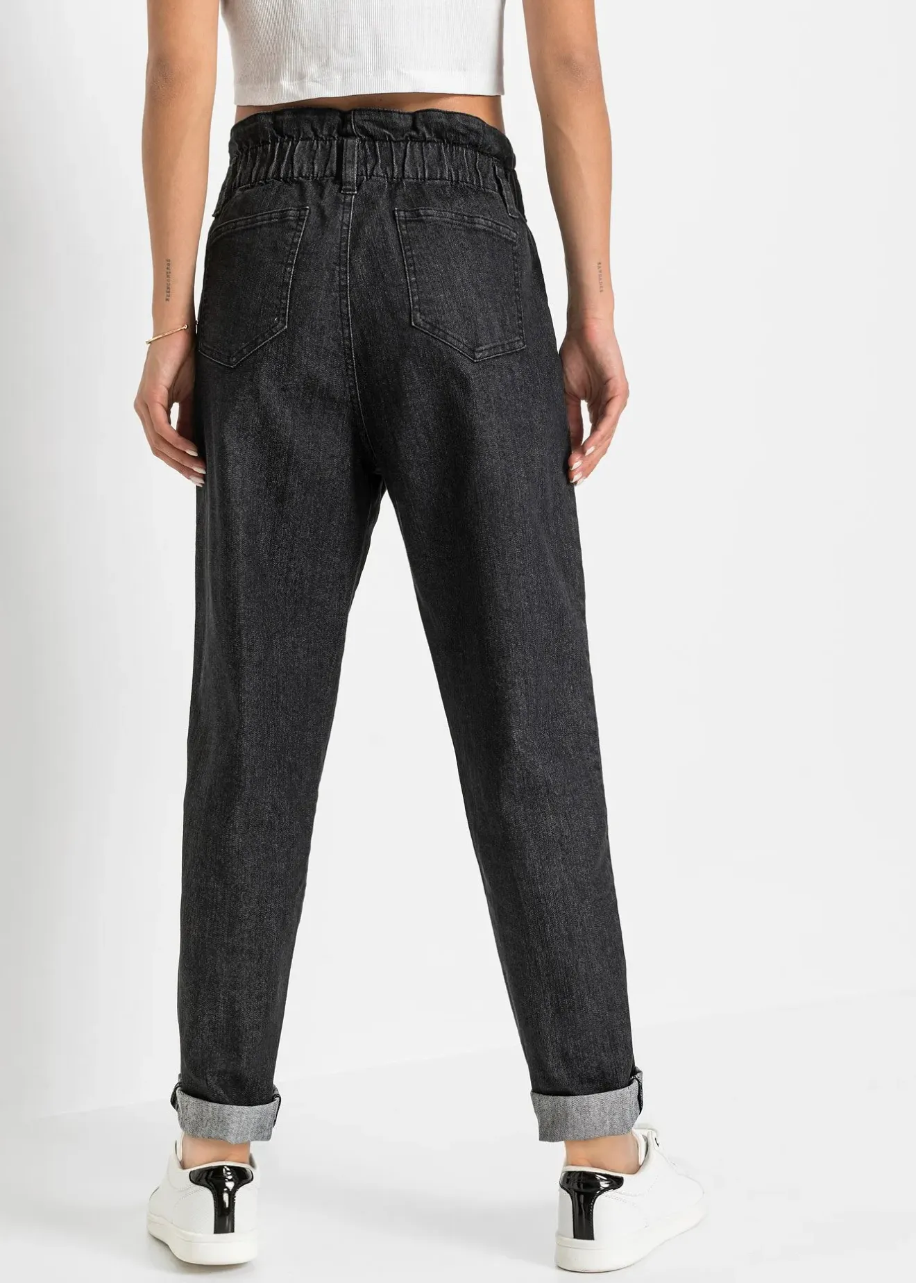 bonprix Jean mom extensible, taille haute|Femme Jeans