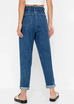 Femme bonprix Jeans|Jean mom extensible, taille haute