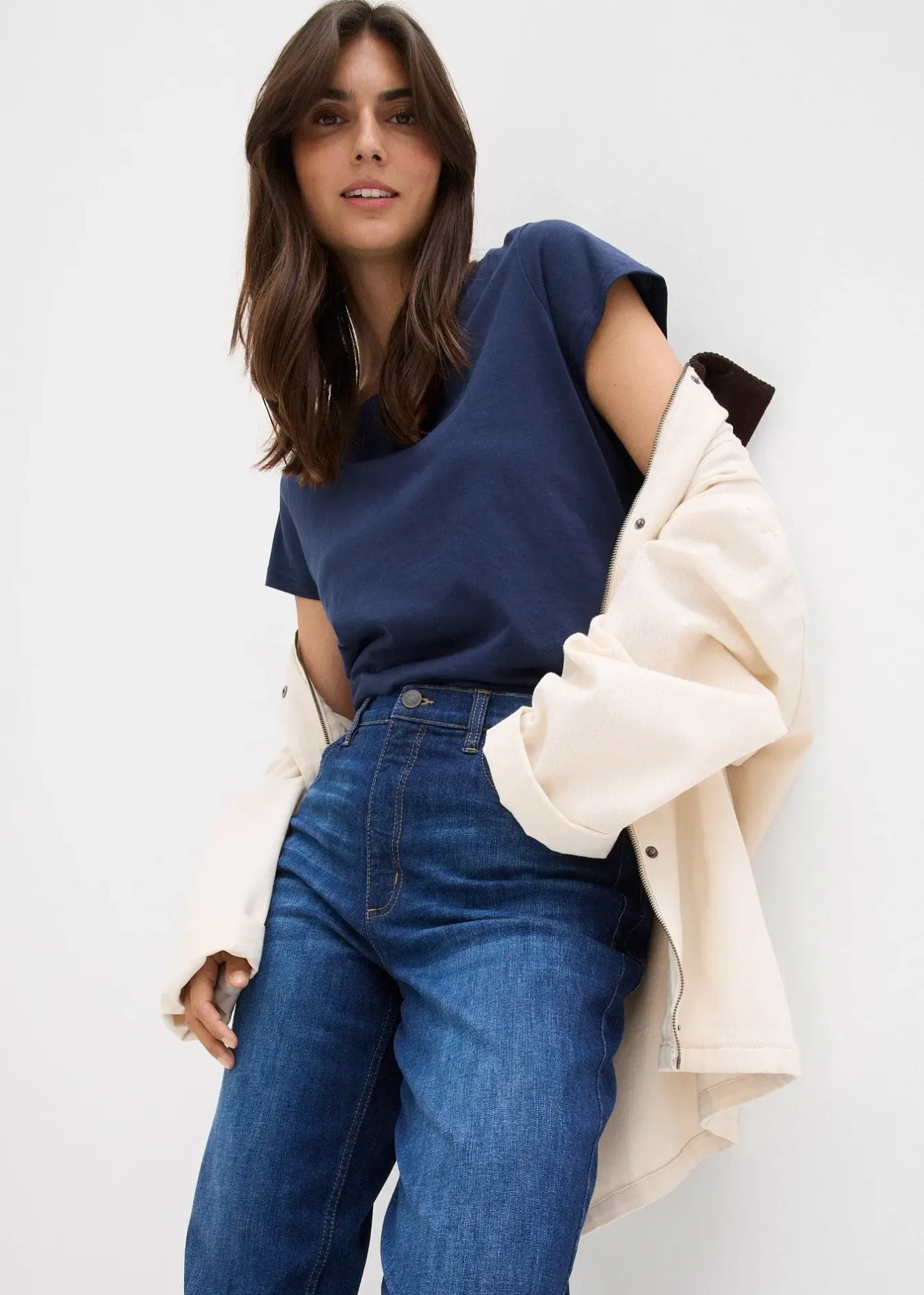 bonprix Jean mom taille haute, cropped|Femme Jeans