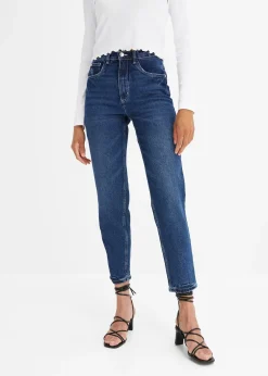 bonprix Jean mom taille haute, peu extensible, cropped|Femme Jeans