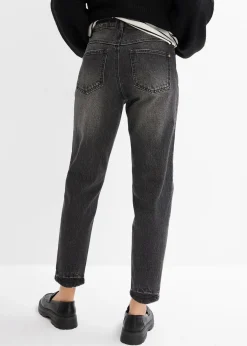 Femme bonprix Jeans|Jean mom taille haute, peu extensible, cropped