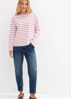 Femme bonprix Tailles Petite|Jean mom taille haute, raccourci